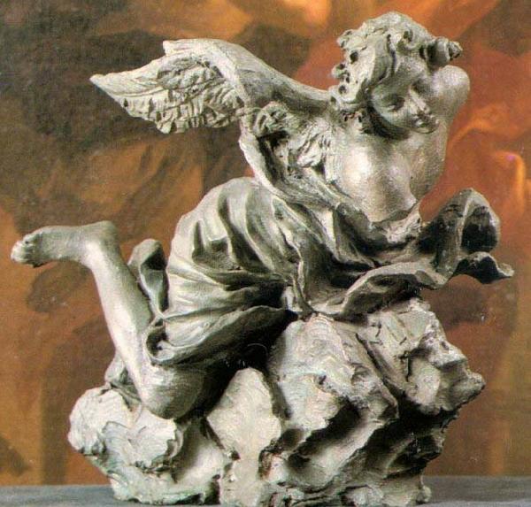 unknow artist Angel - Terracotta nad bronze Chigi Saracini Collection oil painting image